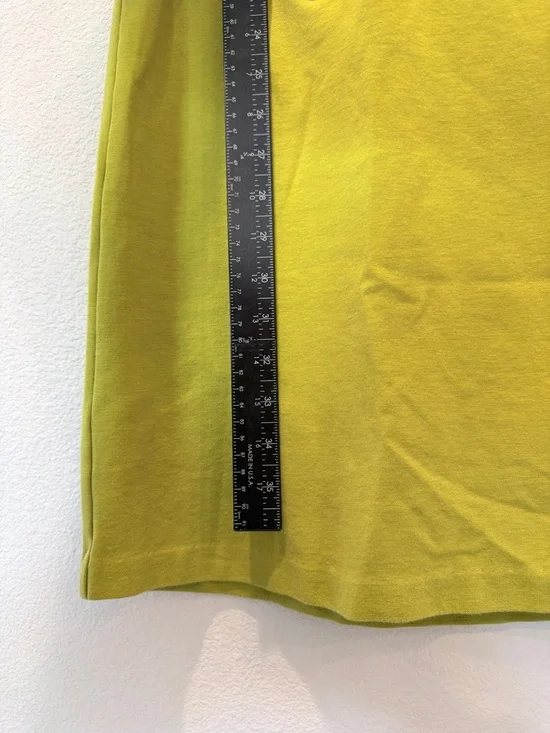 Boden Carolyn Ponte Jersey Dress 16 Lime Green Mod 60s Retro Shift Midi Pockets - Picture 6 of 8